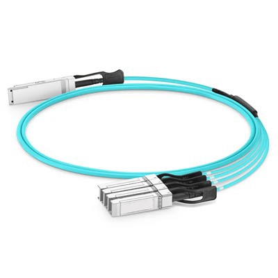 100g QSFP28 til 4x25G SFP28 AOC 100G QSFP28 Virk sjónstrengur CE FCC 1-100 M