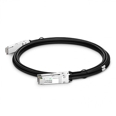 200g QSFP56 til 2 × 100g QSFP56 aðgerðalaus beina festingu koparstrengur (DAC), 1. 5-3 m