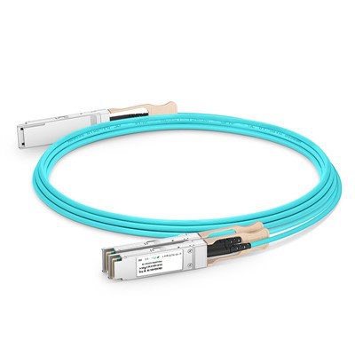 200g QSFP56 til 2x 100g QSFP28 Active Optical snúru (AOC), 1m -20 m