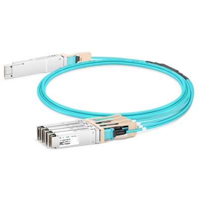 200g QSFP56 til 4x 50g SFP56 Active Optical snúru (AOC), 1m -20 m